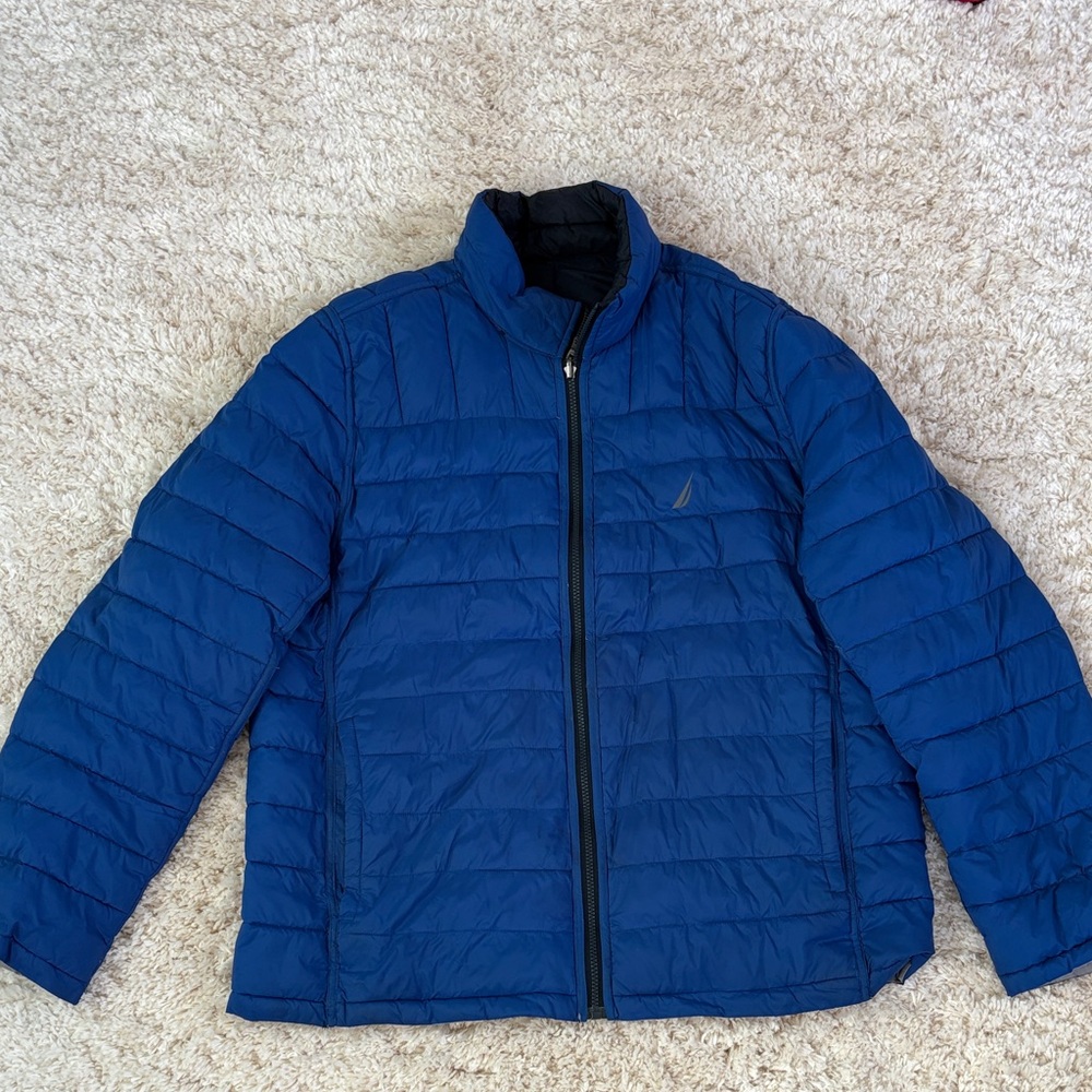 Nautica Men’s Reversible Puffer Zip-Up Jacket